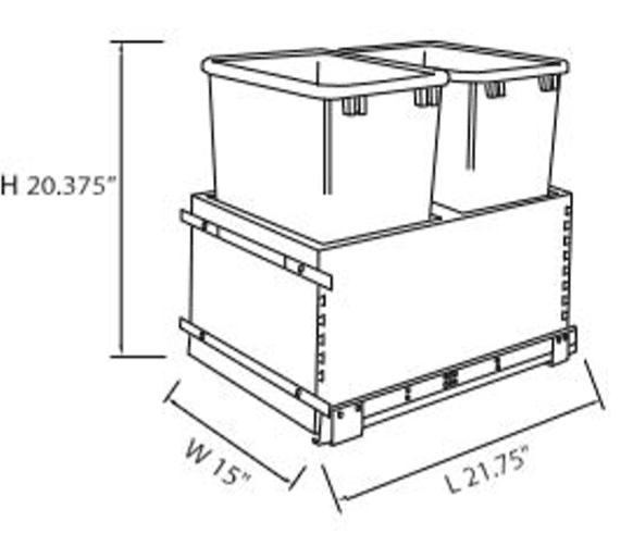 Midnight Black Shaker - Assembled - 4VLWCSC1835DM211-12