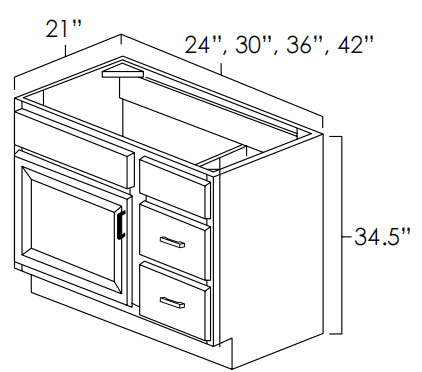 Winchester Grey - Assembled - V3021DR